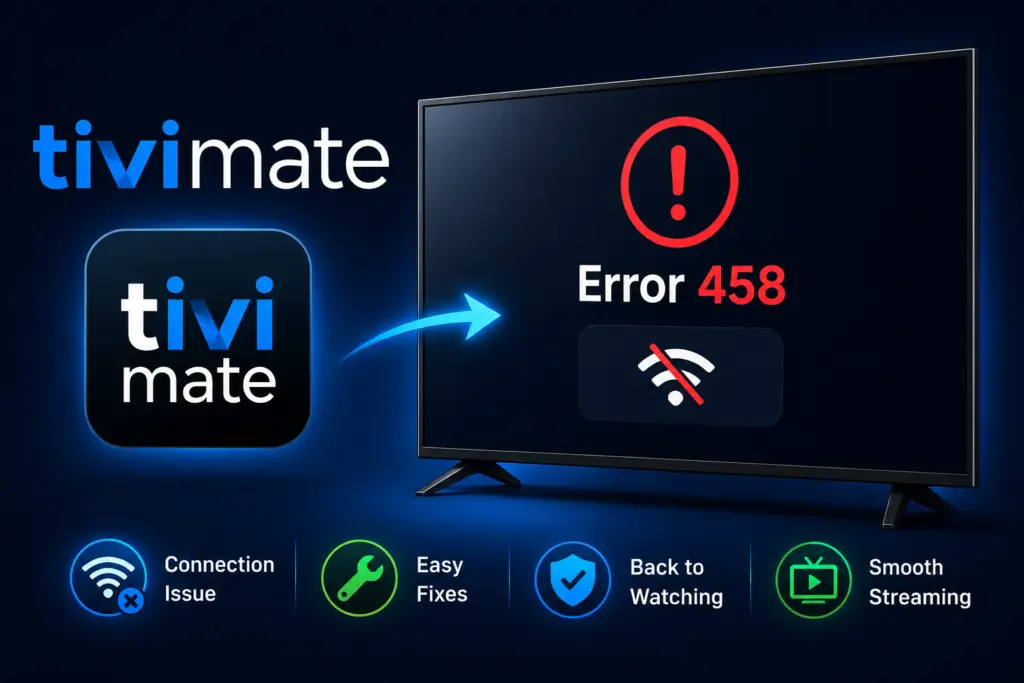 TiviMate Error 458 fix
